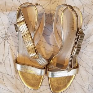 Kate Spade Gold Sandals size 8